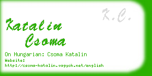katalin csoma business card